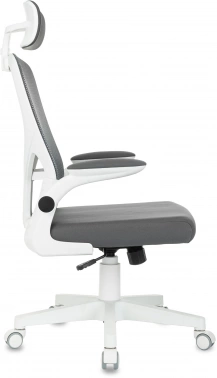 Кресло Бюрократ Aster NH-W темно-серый TW-04 Neo Grey сетка/ткань с подголов. крестов. пластик пластик белый