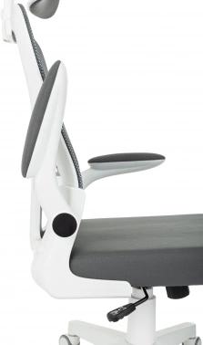 Кресло Бюрократ Aster NH-W темно-серый TW-04 Neo Grey сетка/ткань с подголов. крестов. пластик пластик белый