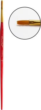 Набор кистей Silwerhof Color синтетика (наб.5шт) синт.круг.№3/плос.№2,6,14/овал.№1