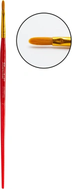 Набор кистей Silwerhof Color синтетика (наб.5шт) синт.круг.№3/плос.№2,6,14/овал.№1