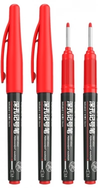 Набор маркеров перманентных Deli  SK212 RED