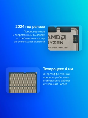 Процессор AMD Ryzen 7 9800x3d