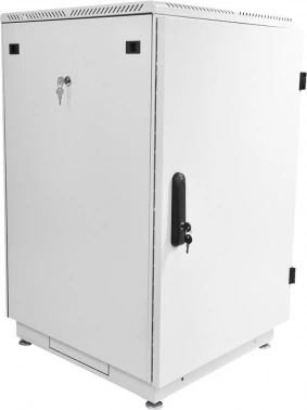 Шкаф коммутационный ЦМО (ШТК-М-24.6.6-3ААА) напольный 24U 600x600мм пер.дв.металл 2 бок.пан. металл 700кг серый 455мм 55кг 180град. 1245мм металл