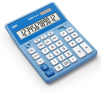 Калькулятор настольный Deli EM888A-BL