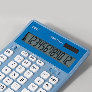 Калькулятор настольный Deli EM888A-BL
