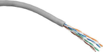 Кабель информационный Hyperline UUTP4R-C5E-S24-IN-PVC-GY-305 кат.5E UTP 4 пары 24AWG PVC внутренний 305м серый