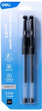 Набор ручек гелев. Deli C6600S-TS