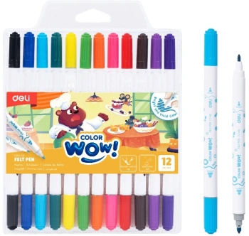 Фломастеры Deli  EC166-12
