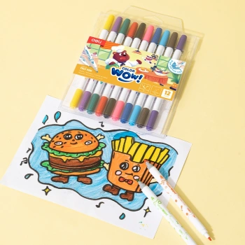 Фломастеры Deli  EC166-12