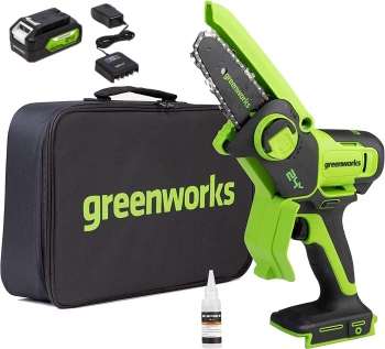 Цепная пила Greenworks  G24MCS10