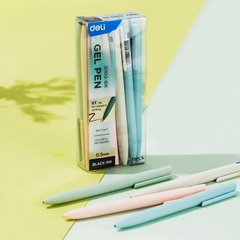 Ручка гелев. автоматическая Deli EG102-BK