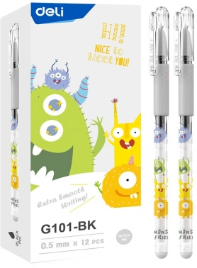 Ручка гелев. Deli EG101-BK