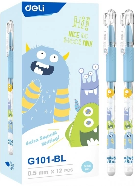 Ручка гелев. Deli EG101-BL