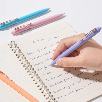 Ручка шариков. автоматическая Deli (EQ288-BL) ассорти d=0.7мм син. черн. кор.карт. игловидный пиш. наконечник