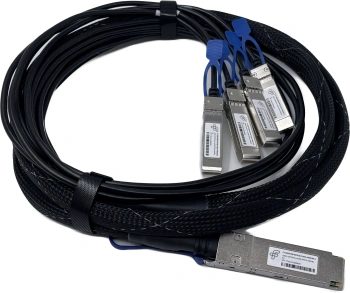 Кабель Future Technologies 100Гбит/с Cu пассив. 3м черный QSFP28-4xSFP28 (FT-QSFP28/4SFP28-CABP-AWG30-3)