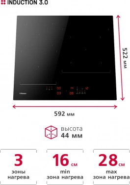 Индукционная варочная поверхность Hansa BHI67006