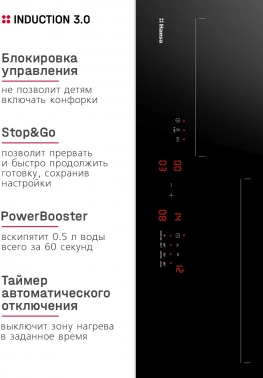 Индукционная варочная поверхность Hansa BHI67006