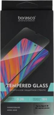 Защитное стекло для экрана BoraSCO прозрачный для Tecno Spark 30 5G 2.5D антиблик. 1шт. (73875)