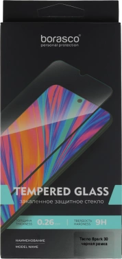 Защитное стекло для экрана BoraSCO прозрачный для Tecno Spark 30 2.5D антиблик. 1шт. (73716)