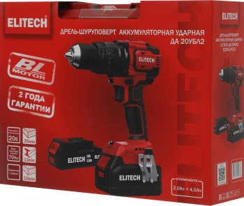 Дрель-шуруповерт Elitech ДА 20УБЛ2 (E2201.047.02)