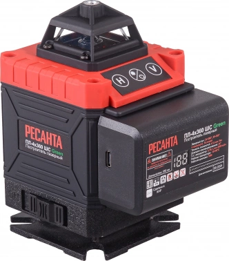 Уровень лазер. Ресанта  ПЛ-4Х360ШС