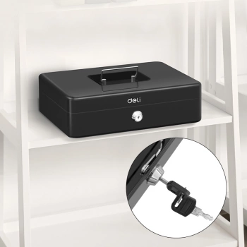 Ящик для денег Deli ET508 85x300x240 черный