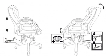 Кресло руководителя Бюрократ  T-9932W-LOW-Eco