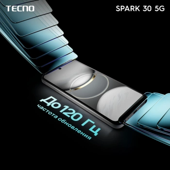 Смартфон Tecno Spark 30 5G 128Gb 6Gb голубой моноблок 3G 4G 2Sim 6.67