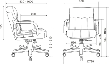 Кресло руководителя Бюрократ  T-9932Walnut-Low