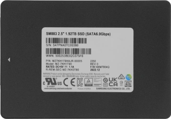 Накопитель SSD Samsung SATA-III 1.92TB MZ7KH1T9HAJR-00005