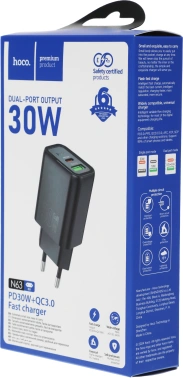Сетевое зар./устр. Hoco  Gentle PD30W+QC3.0