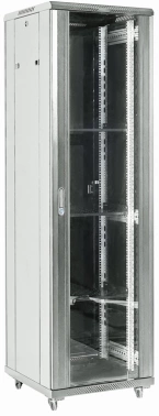 Шкаф серверный Rexant (04-4268-211) напольный 42U 600x800мм пер.дв.стекл металл 2 бок.пан. направл.под винты 800кг серый 92кг 230град. 2054мм IP20 сталь
