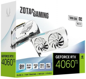 Видеокарта Zotac PCI-E 4.0  RTX 4060 Ti TWIN EDGE OC WHITE ED