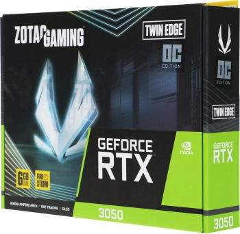 Видеокарта Zotac PCI-E 4.0  RTX 3050 TWIN EDGE OC
