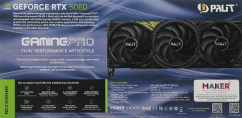 Видеокарта Palit PCI-E 5.0  PA-RTX5080 GAMINGPRO OC