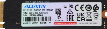 Накопитель SSD A-Data PCIe 4.0 x4 1TB SLEG-860-1000GCS Legend 860