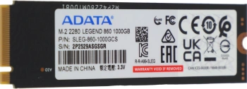 Накопитель SSD A-Data PCIe 4.0 x4 1TB SLEG-860-1000GCS Legend 860