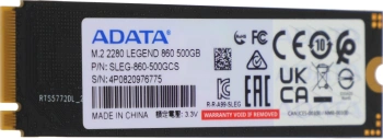 Накопитель SSD A-Data PCIe 4.0 x4 500GB SLEG-860-500GCS Legend 860