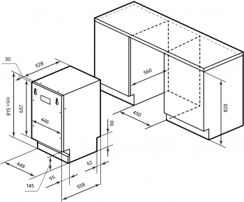 Посудомоечная машина встраив. Lex PM 4553N