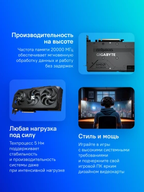 Видеокарта Gigabyte PCI-E 5.0  GV-R9070XTGAMING OC-16GD 1.0
