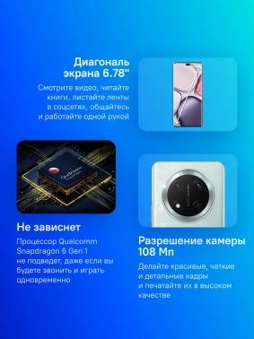 Смартфон Honor X9c 256Gb 12Gb голубой моноблок 3G 4G 2Sim 6.78