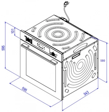 Духовой шкаф Электрический Weissgauff EOV 29 PDBS
