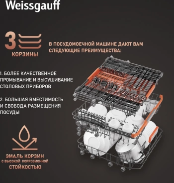 Посудомоечная машина встраив. Weissgauff BDW 6036 D Infolight
