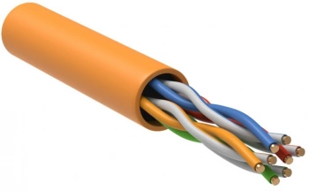 Кабель информационный ITK LC1-C5E04-127-T-P-R кат.5E U/UTP 4 пары 24AWG LSZH внутренний 305м оранжевый