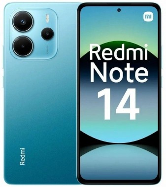 Смартфон Xiaomi Redmi Note 14 256Gb 8Gb голубой моноблок 3G 4G 2Sim 6.67
