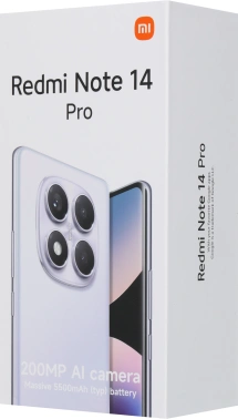 Смартфон Xiaomi Redmi Note 14 Pro 256Gb 12Gb голубой моноблок 3G 4G 2Sim 6.67