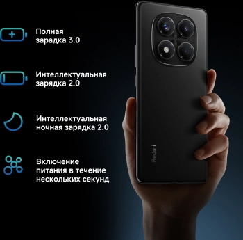 Смартфон Xiaomi Redmi Note 14 Pro 512Gb 12Gb черный моноблок 3G 4G 2Sim 6.67