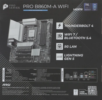 Материнская плата MSI PRO B860M-A WIFI