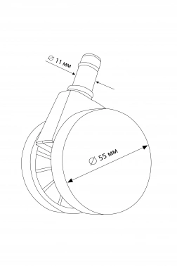 Набор колес Бюрократ  Castorset X-Click