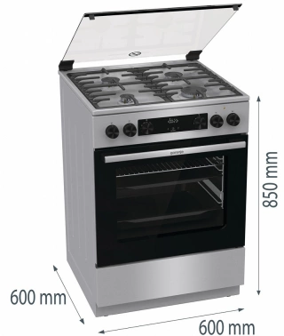 Плита Комбинированная Gorenje GKS6C72XF